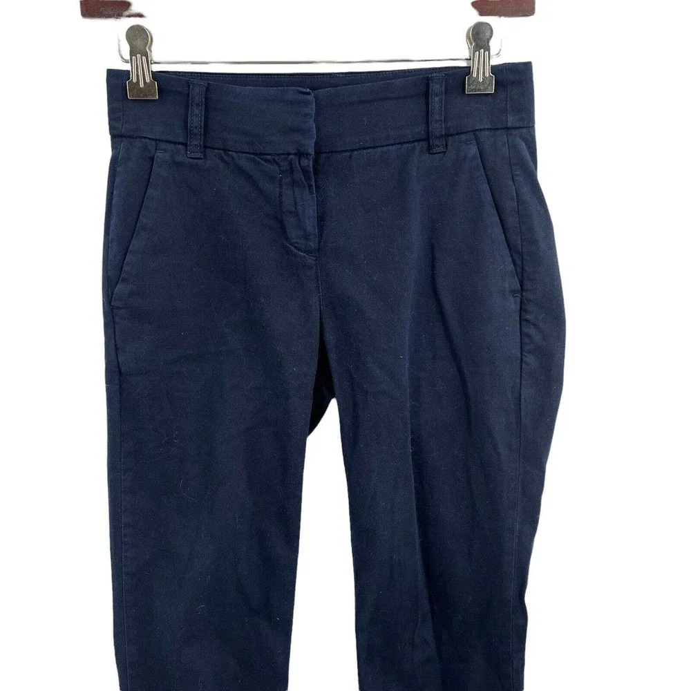 J Crew Navy Blue Chino Womens Size 00‎ Petite